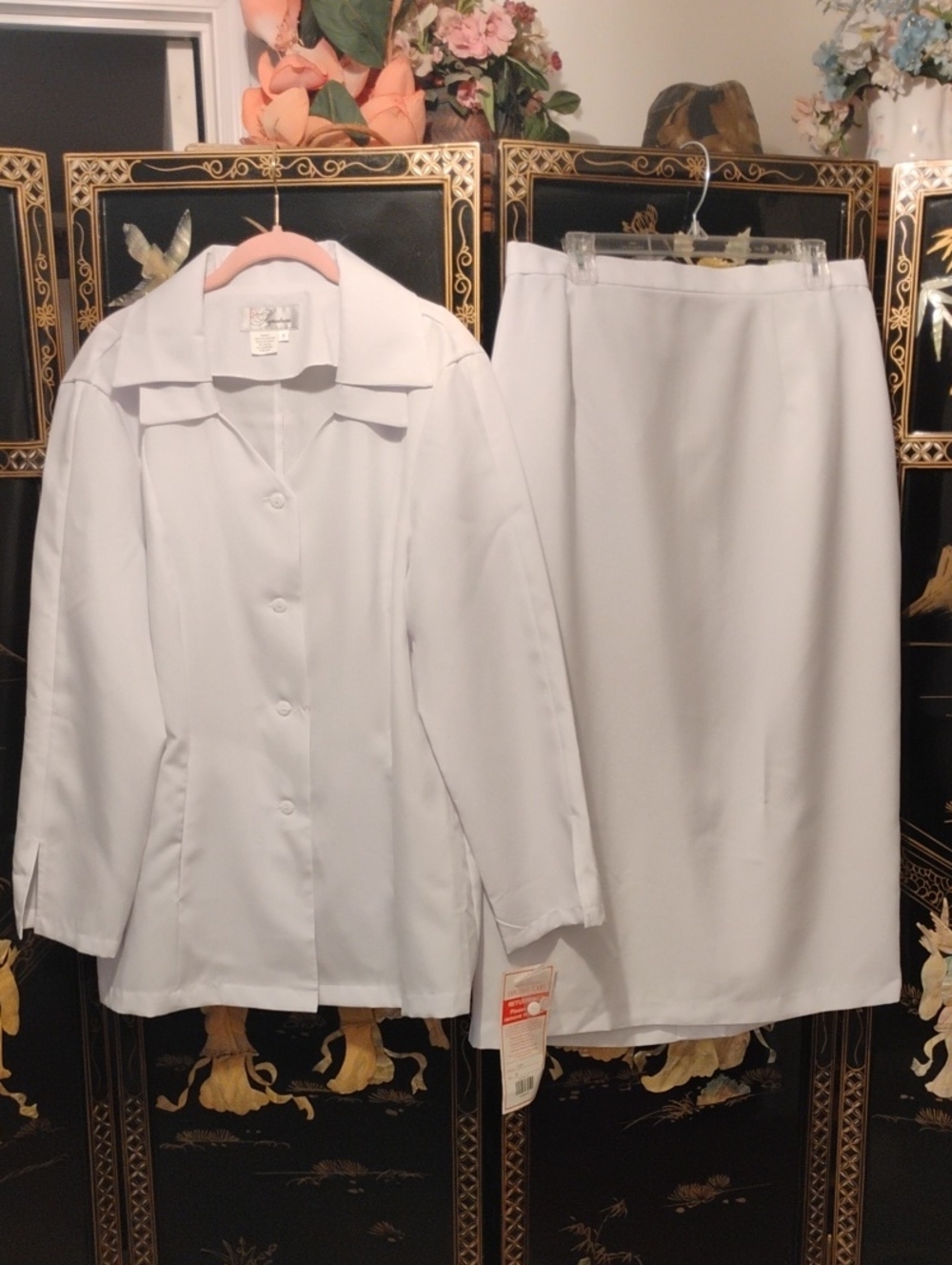 Classic White Pencil Skirt by Unknown Brand - Timeless Office Staple